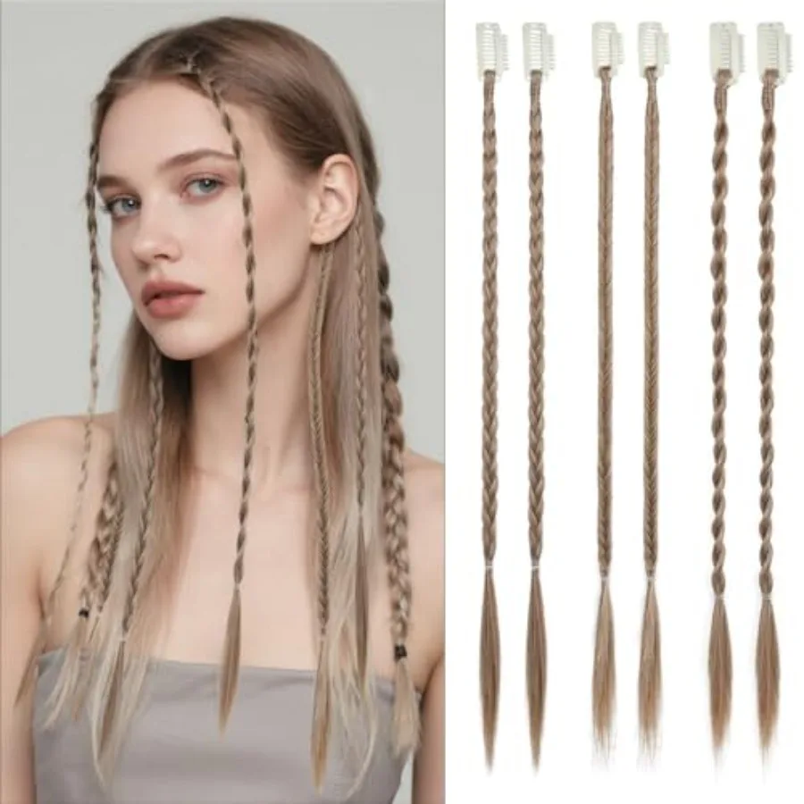 6PCS Braid Hair Extensions Clip in Braid Extensions for Women Natural Synthetic Braided Hairpieces Statement Blonde Braids for
6PCS Braid Hair Extensions Clip in Braid Extensions for Women Natural Synthetic Braided Hairpieces Statement Blonde Braids for