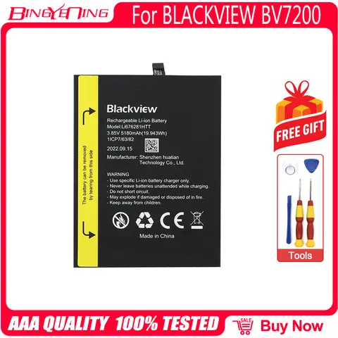Nuova batteria 100% originale muslimex 5180mAh per Blackview BV7200 cellulare Bateria