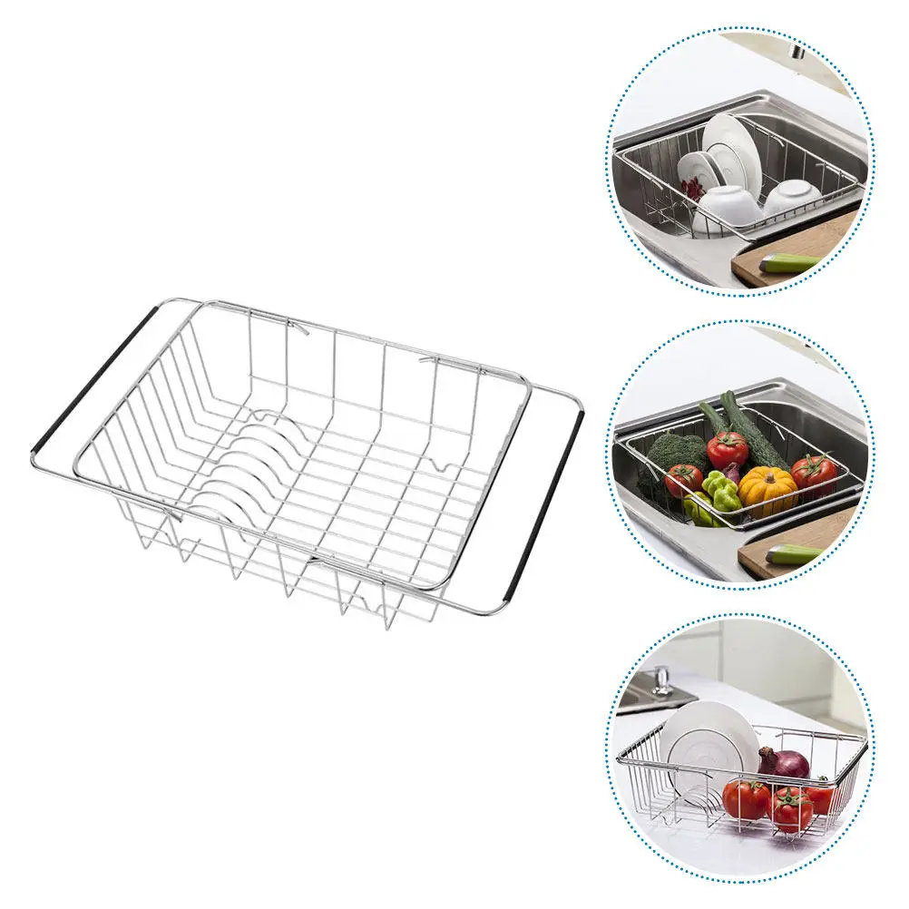 Выдвижная корзина-дуршлаг для раковины из нержавеющей стали и пластика для мытья овощей и фруктов, для установки над раковиной
Выдвижная корзина-дуршлаг для раковины из нержавеющей стали и пластика для мытья овощей и фруктов, для установки над раковиной