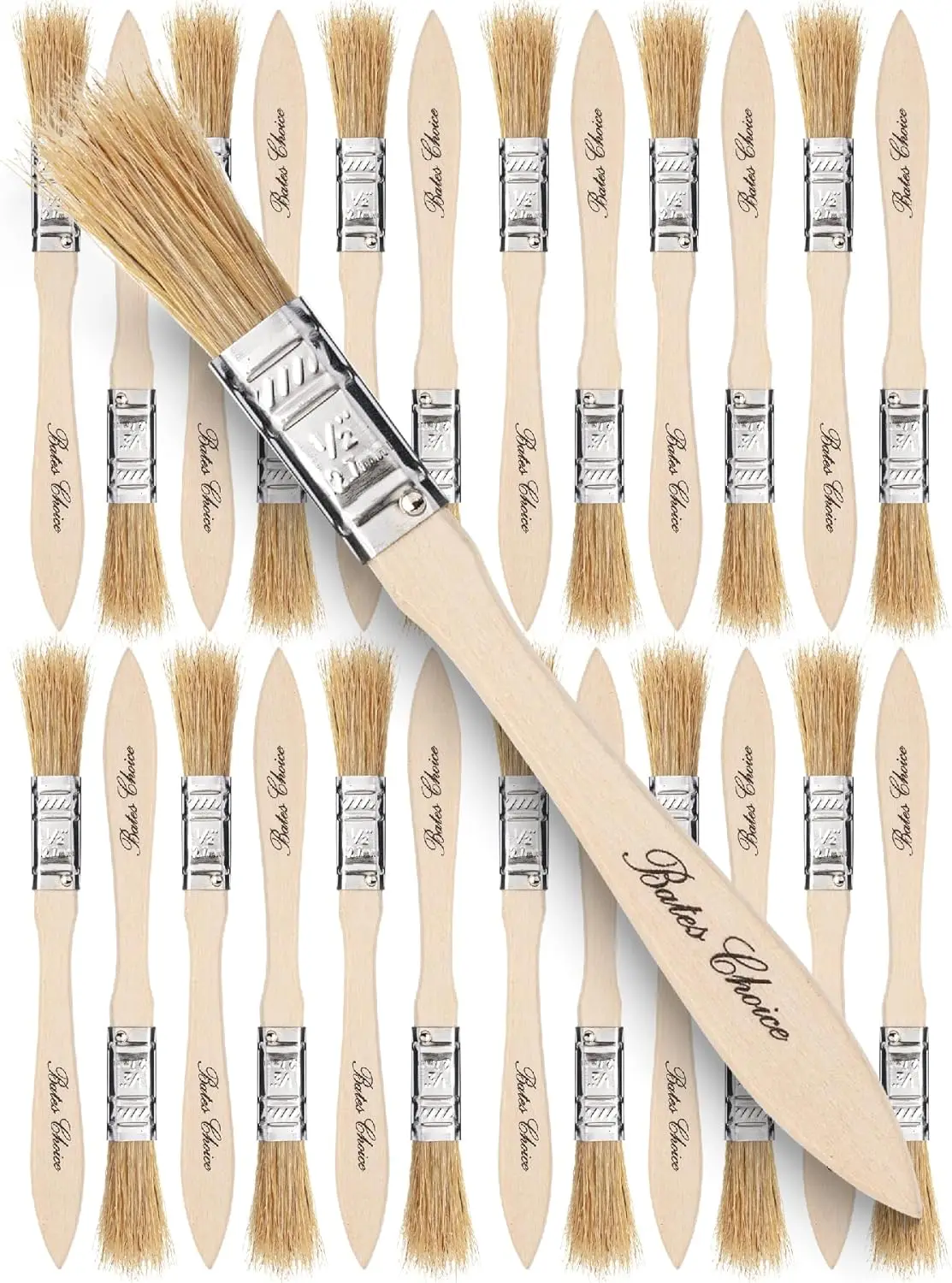1/2 Inch Chip Paint Brushes, 24 Pack - Natural Bristle, Smooth Finish, for Walls, Wood & Crafts
1/2 Inch Chip Paint Brushes, 24 Pack - Natural Bristle, Smooth Finish, for Walls, Wood & Crafts