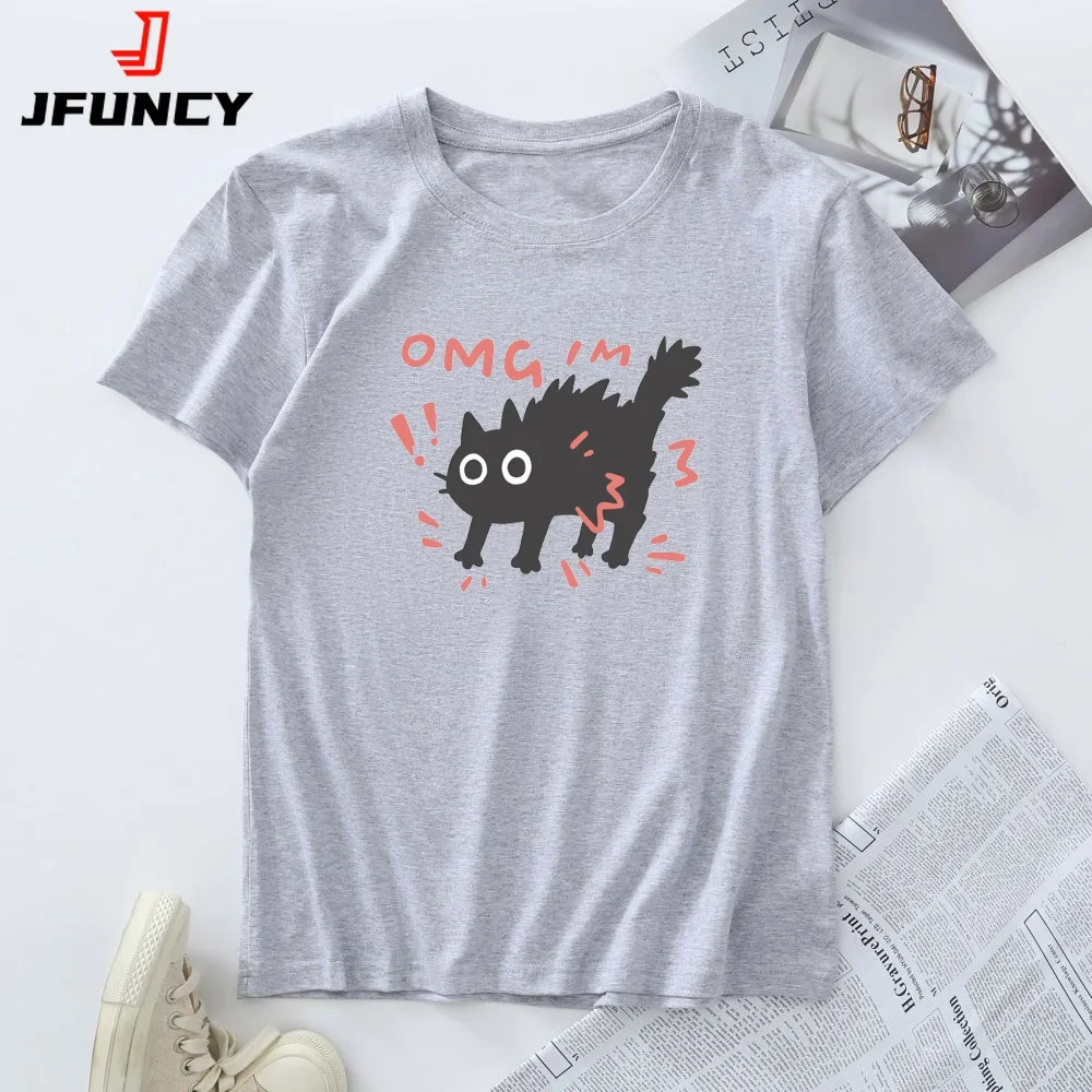 100% Cotton T-shirt Women's Top Short Sleeve Tees Oversize Woman Clothing Female Tshirt Summer Graphic T Shirts
100% Cotton T-shirt Women's Top Short Sleeve Tees Oversize Woman Clothing Female Tshirt Summer Graphic T Shirts