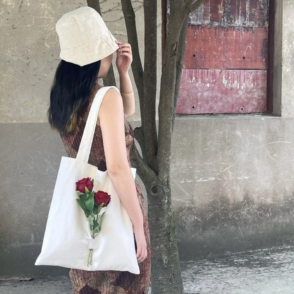 Vacation Roses Canvas Bag Eco Friendly Large Capacity Bouquet Shopping Bag Tote Lightweight Bunch of Flowers Handbag Students
Vacation Roses Canvas Bag Eco Friendly Large Capacity Bouquet Shopping Bag Tote Lightweight Bunch of Flowers Handbag Students