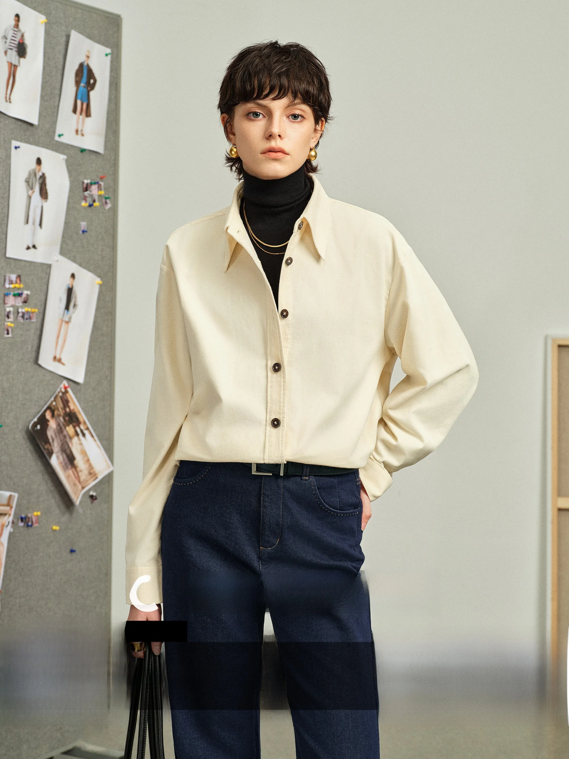 COKEYA Women's Loose Cotton Shirt Collared Long Sleeve Simple Commute Style Glossy Feel Medium Length Straight Cut
COKEYA Women's Loose Cotton Shirt Collared Long Sleeve Simple Commute Style Glossy Feel Medium Length Straight Cut