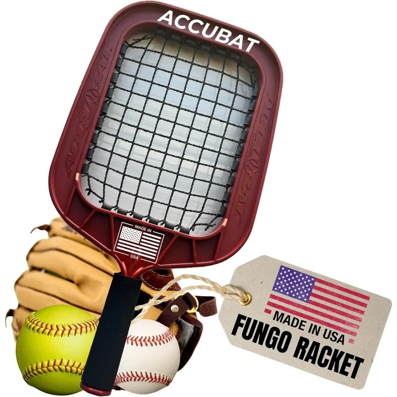 Ракетка Accubat Fungo для тренировок по бейсболу и софтболу — бейсбольная ракетка по США с прочной рамой и сменной сеткой
Ракетка Accubat Fungo для тренировок по бейсболу и софтболу — бейсбольная ракетка по США с прочной рамой и сменной сеткой