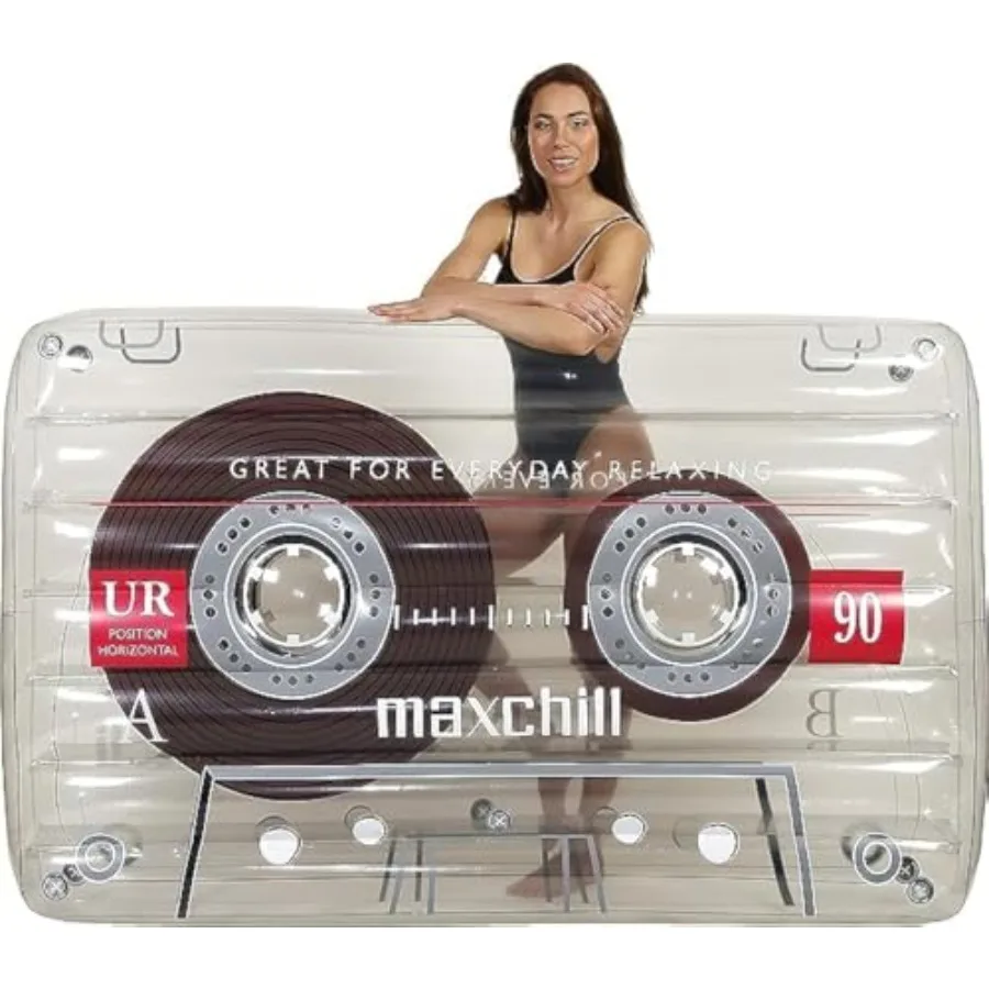 Retro Cassette Lounger Pool Floats Raft for Adults by LOTELI - Thicker and Stronger - Large Clear Inflatable Pool Floats for Pa
Retro Cassette Lounger Pool Floats Raft for Adults by LOTELI - Thicker and Stronger - Large Clear Inflatable Pool Floats for Pa
