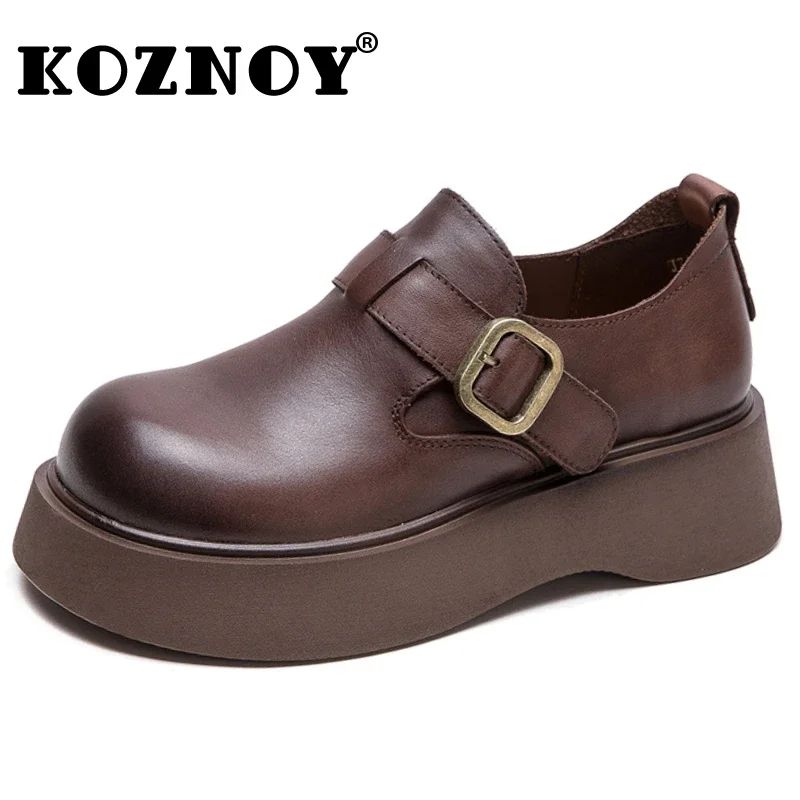 Koznoy 6cm Cow Genuine Leather Designer Women Fashion Slip on Rubber Mary Jane Spring Platform Wedge Flats Autumn Flats Shoes
Koznoy 6cm Cow Genuine Leather Designer Women Fashion Slip on Rubber Mary Jane Spring Platform Wedge Flats Autumn Flats Shoes