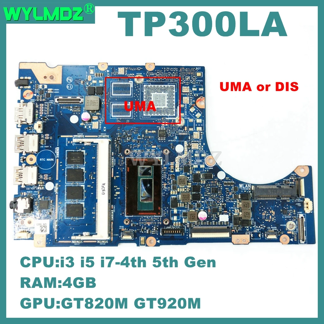 TP300LA Mainboard For ASUS TP300LA Q302LA TP300LD TP300LDB TP300LJ Laptop Motherboard with i3 i5 i7 CPU 4G-RAM UMA/GT820M GT920M
TP300LA Mainboard For ASUS TP300LA Q302LA TP300LD TP300LDB TP300LJ Laptop Motherboard with i3 i5 i7 CPU 4G-RAM UMA/GT820M GT920M
