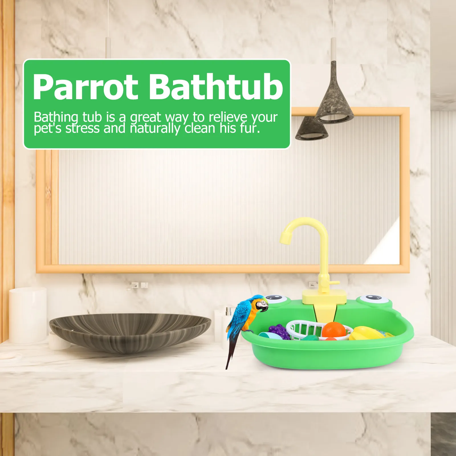 1Set Colorful Parrot Bathtub Bird Bathing Tub Pet Bath Tub Adjustable Water Flow Stress Relief Sand Bath for Small
1Set Colorful Parrot Bathtub Bird Bathing Tub Pet Bath Tub Adjustable Water Flow Stress Relief Sand Bath for Small