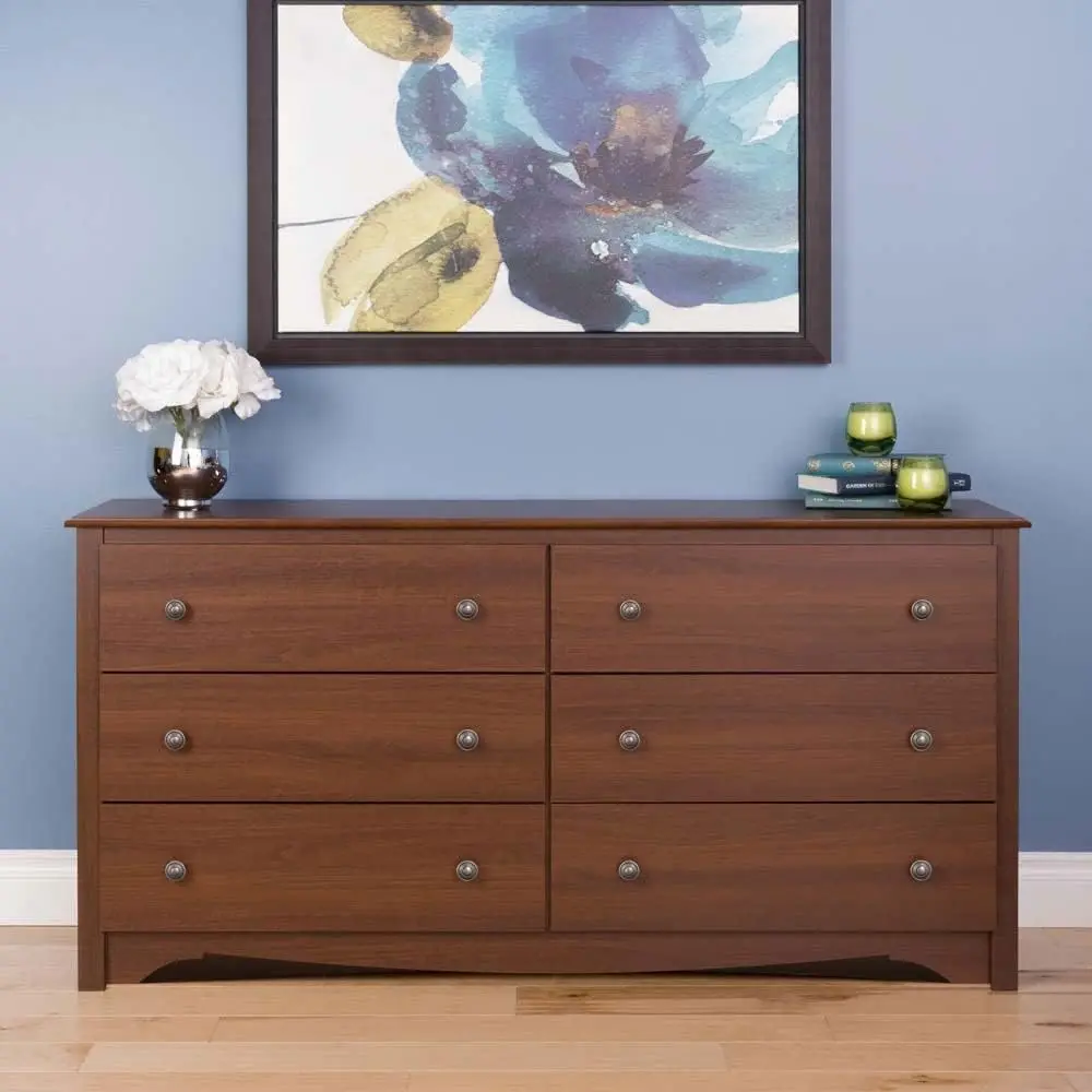 Bedroom Furniture: Black Double Dresser for Bedroom, 6-Drawer Wide Chest of Drawers, Traditional Bedroom Dresser
Bedroom Furniture: Black Double Dresser for Bedroom, 6-Drawer Wide Chest of Drawers, Traditional Bedroom Dresser