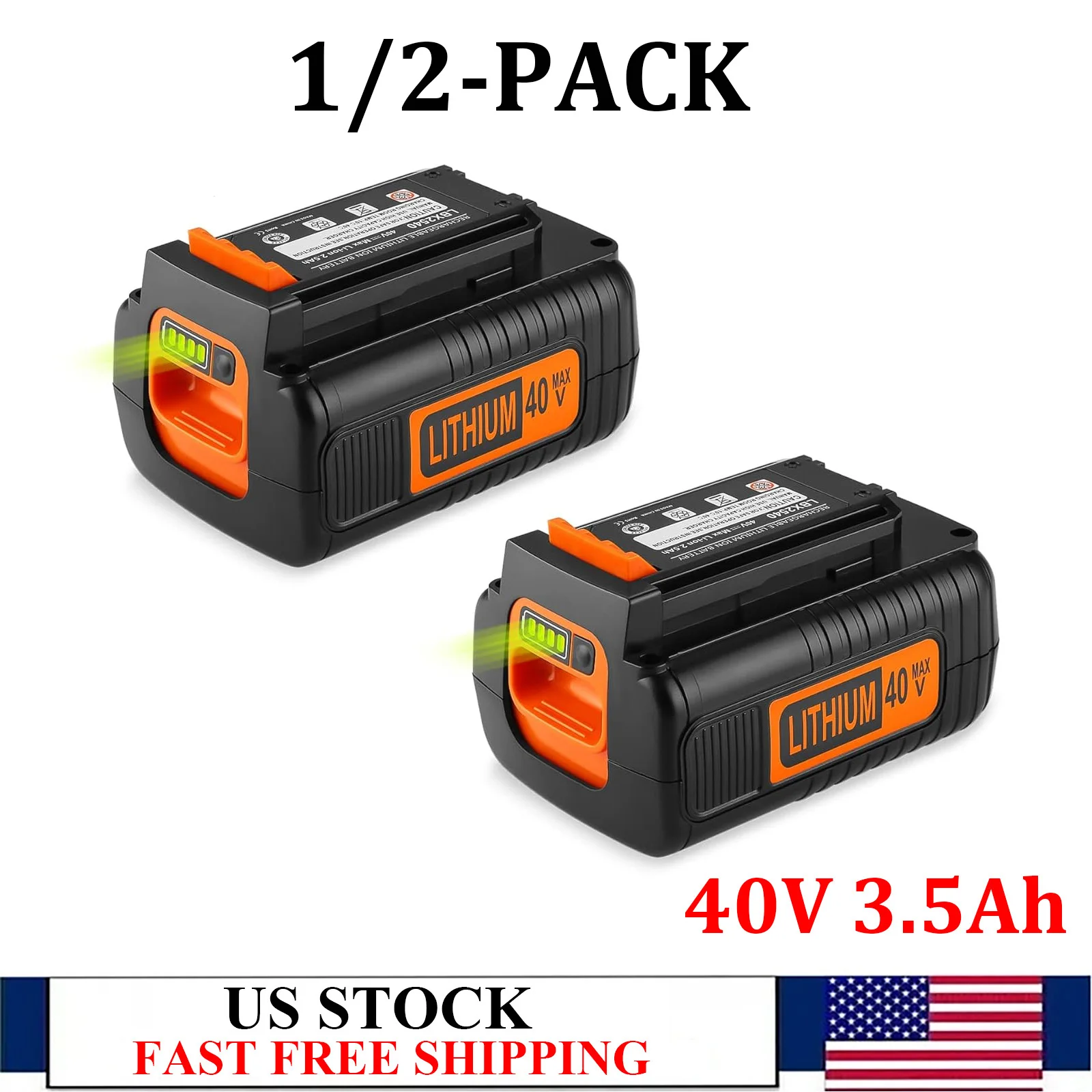 Литиевая аккумуляторная батарея 40V MAX 3.5Ah для замены батарей Black and Decker 40 Вольт LBXR36, LBX2040, LBX2540, LBX1540, LBXR2036
Литиевая аккумуляторная батарея 40V MAX 3.5Ah для замены батарей Black and Decker 40 Вольт LBXR36, LBX2040, LBX2540, LBX1540, LBXR2036