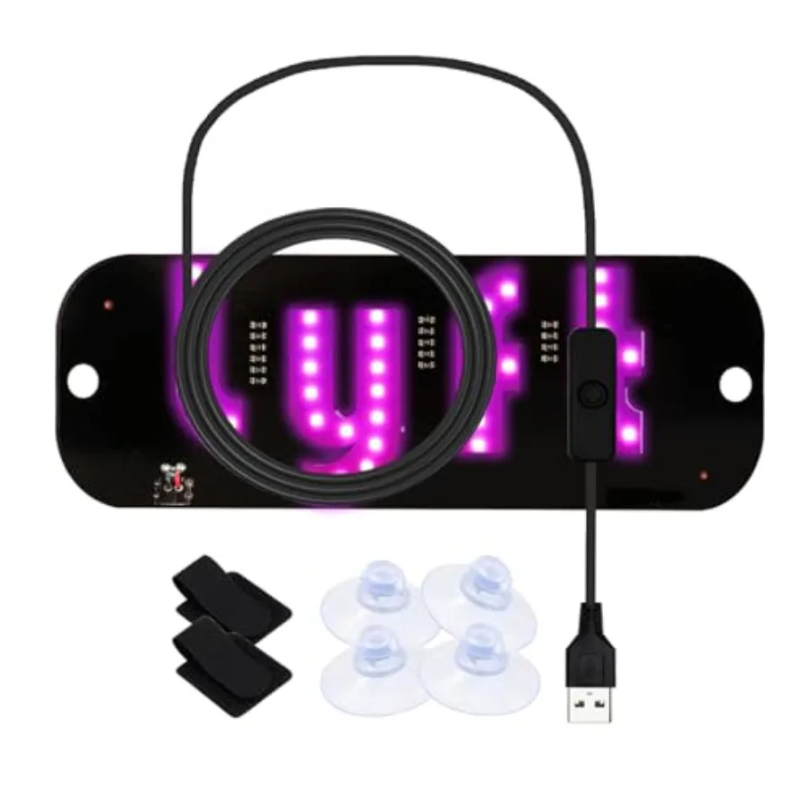 LED Light for Car, LED Sign for Car Windshield, Taxi Sign Decal with Suction Cups and Hook and Loop Cable Ties USB Plug, Trucks
LED Light for Car, LED Sign for Car Windshield, Taxi Sign Decal with Suction Cups and Hook and Loop Cable Ties USB Plug, Trucks
