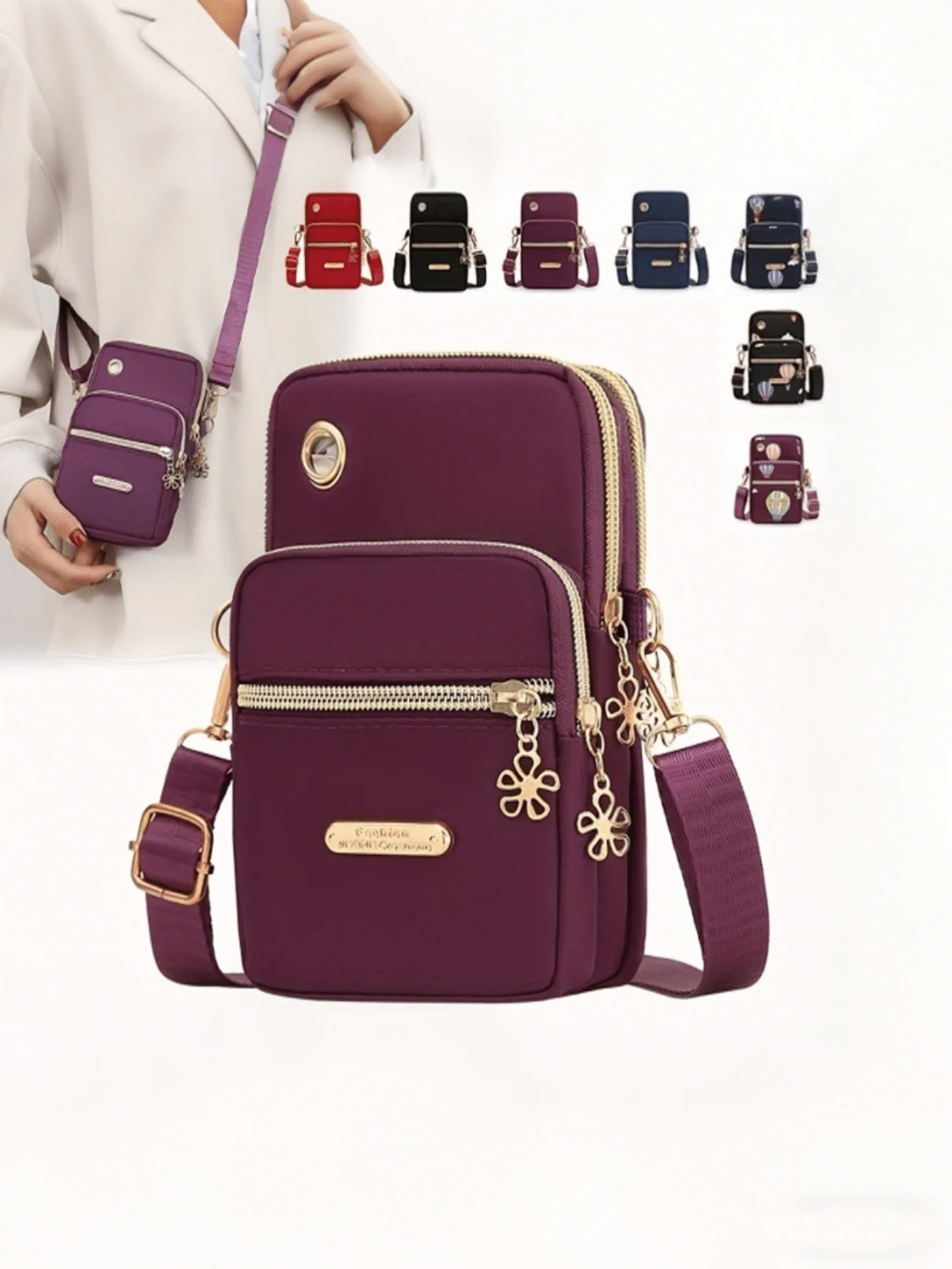 Women's Fashion Multi-Zipper Phone Bag With Metal Decor Wristlet Crossbody Arm Bag Handheld Wallet Purse For Women Wallet Purse
Women's Fashion Multi-Zipper Phone Bag With Metal Decor Wristlet Crossbody Arm Bag Handheld Wallet Purse For Women Wallet Purse