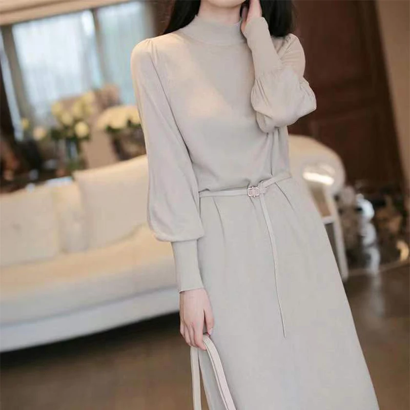 2022 Autumn Winter Pullover Sweater Loose Women Sweater Dress Soft Solid Color Fashion Warm Long Sleeve Women Sweater with Belt
2022 Autumn Winter Pullover Sweater Loose Women Sweater Dress Soft Solid Color Fashion Warm Long Sleeve Women Sweater with Belt