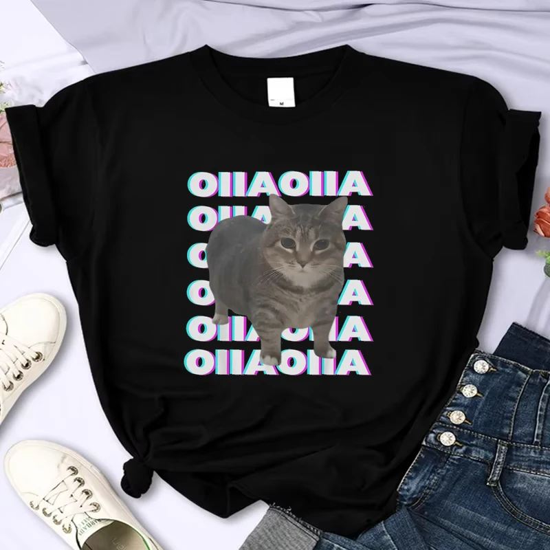Funny Women T Shirt OIIA OIIA Spinning Cat Meme Glitch Disco Printed Short Sleeve T-shirt Female Y2k Clothes Top Unisex Tee
Funny Women T Shirt OIIA OIIA Spinning Cat Meme Glitch Disco Printed Short Sleeve T-shirt Female Y2k Clothes Top Unisex Tee