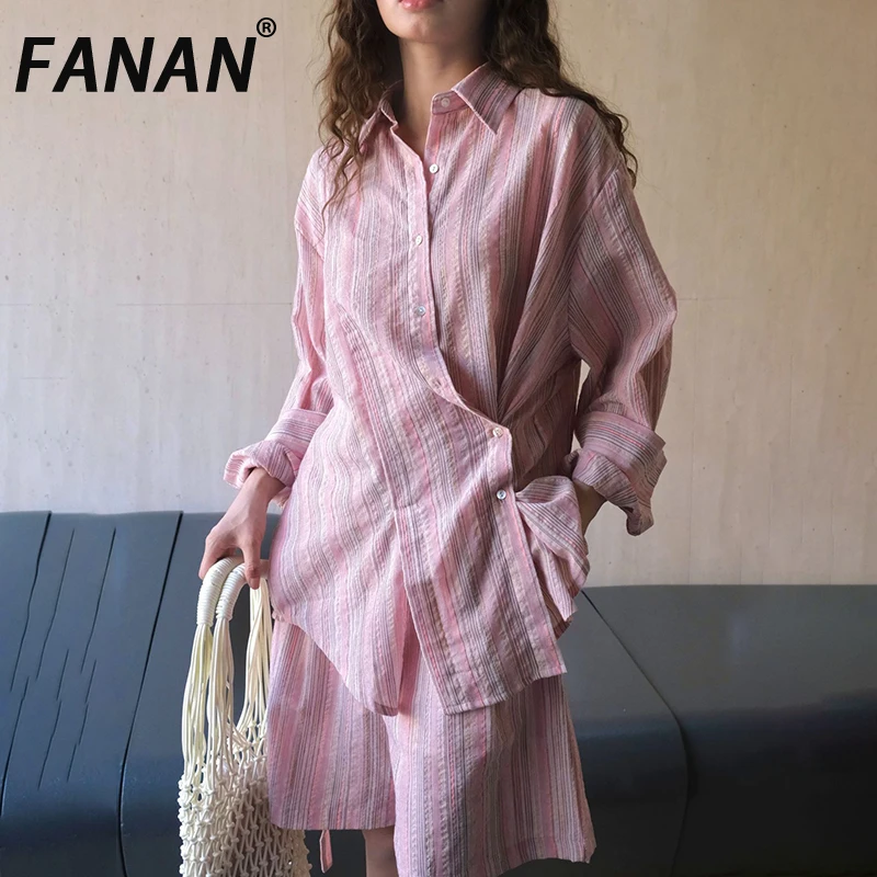 FANAN винтажные полосатые рубашки нестандартного дизайна, женские однобортные блузки с лацканами контрастного цвета, женские топы, новинка лета 2023 г.
FANAN винтажные полосатые рубашки нестандартного дизайна, женские однобортные блузки с лацканами контрастного цвета, женские топы, новинка лета 2023 г.