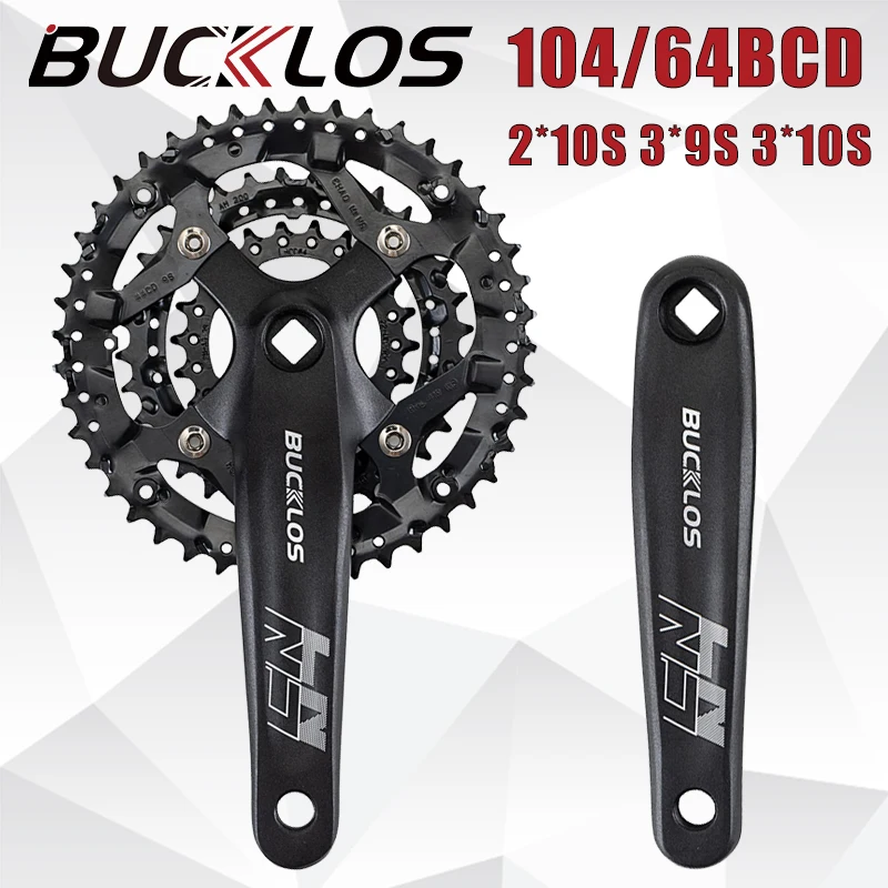 BUCKLOS MTB Crankset 104/64BCD 2*10S 3*9S 3*10S Mountain Bike Crankset Square Hole Crank 170mm Bike 20/27/30S Crank Set
BUCKLOS MTB Crankset 104/64BCD 2*10S 3*9S 3*10S Mountain Bike Crankset Square Hole Crank 170mm Bike 20/27/30S Crank Set