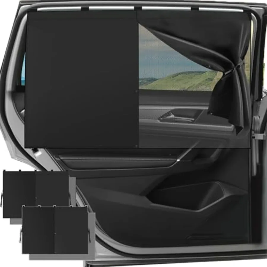 2Pack Car Side Window Curtain Sun Shade, Car Window Shade, Double Layer Sun Shade with Strong Magnets, Universal Sunshade for C
2Pack Car Side Window Curtain Sun Shade, Car Window Shade, Double Layer Sun Shade with Strong Magnets, Universal Sunshade for C