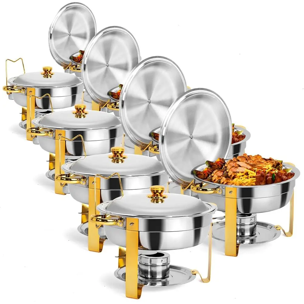 6-Quart 8-Piece Stainless Steel Round Chain Dish Set with Stackable Design for Parties and Catering Events
6-Quart 8-Piece Stainless Steel Round Chain Dish Set with Stackable Design for Parties and Catering Events