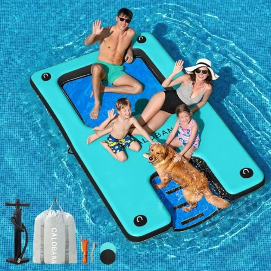 Inflatable Floating Dock with Boat Ramp for Lake Pool Sea River Use Mesh Design Tanning Lounger Water Hammock in Blue Durable a
Inflatable Floating Dock with Boat Ramp for Lake Pool Sea River Use Mesh Design Tanning Lounger Water Hammock in Blue Durable a