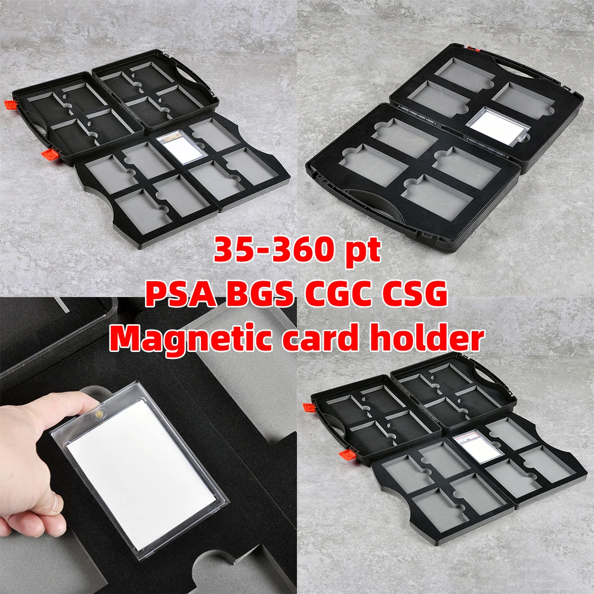 PSA BGS CSG CGC SGC graded slab guard Storage Shockproof Lockable Carrying Case box Magnetic holder for pokemon nba TCG Cards
PSA BGS CSG CGC SGC graded slab guard Storage Shockproof Lockable Carrying Case box Magnetic holder for pokemon nba TCG Cards