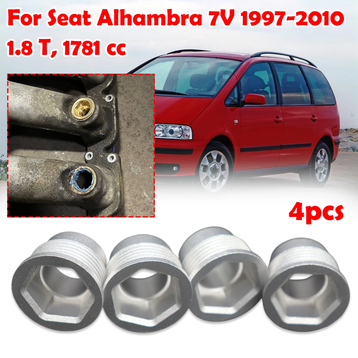 4pc Upgrade Aluminum alloy Fuel Injection Valve Injector Insert Cup Seat 058133555 Fix Replacment For Seat Alhambra 7V 1997-2010
4pc Upgrade Aluminum alloy Fuel Injection Valve Injector Insert Cup Seat 058133555 Fix Replacment For Seat Alhambra 7V 1997-2010