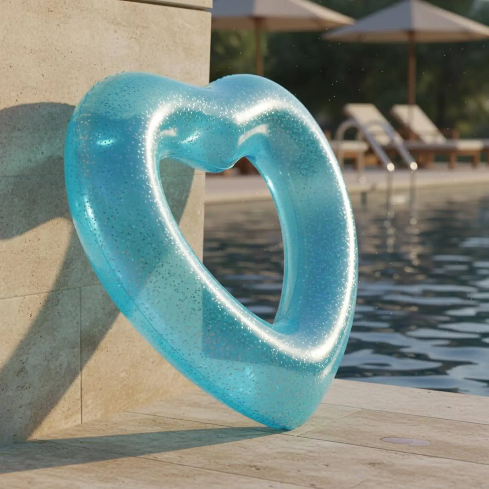 Inflatable Heart Buoy Easy to Inflate & Deflate Heart Shaped Aquatic Tube Glitter Pool Buoy High Weight Capacity for Children
Inflatable Heart Buoy Easy to Inflate & Deflate Heart Shaped Aquatic Tube Glitter Pool Buoy High Weight Capacity for Children