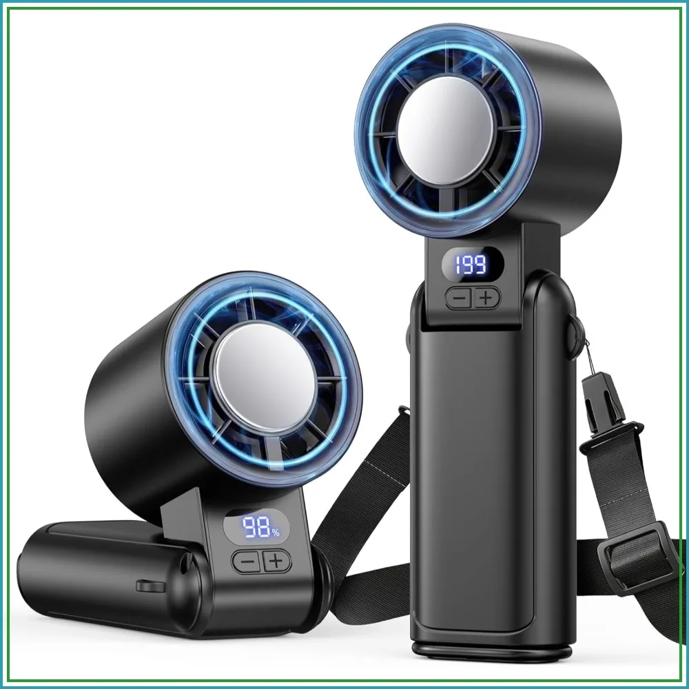 Portable Handheld Turbo Fan, 1-199 Speed Adjustable LED Display, High-Power Rechargeable, 4-in-1 Pocket Mini Fan for Indoor/Outdoor/Travel/Work, Black
Portable Handheld Turbo Fan, 1-199 Speed Adjustable LED Display, High-Power Rechargeable, 4-in-1 Pocket Mini Fan for Indoor/Outdoor/Travel/Work, Black