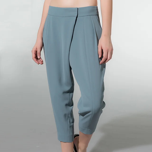 Casual Harlan Pants in Mis Blue Color Women's Faion Polyester Fiber Slim Fit Seven Or Nine Points Length
Casual Harlan Pants in Mis Blue Color Women's Faion Polyester Fiber Slim Fit Seven Or Nine Points Length