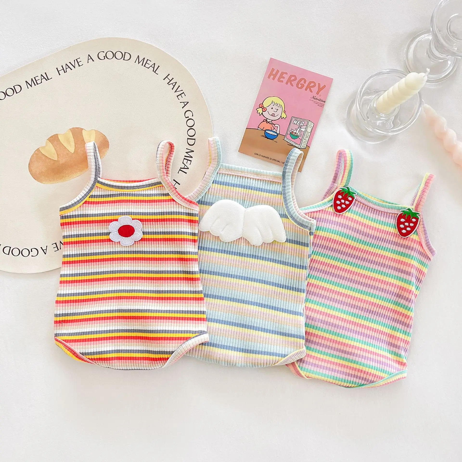 ( 0-3 Years Old) Infant Cotton Jumpsuit Summer Halter Dress 2025 Summer Thin New Baby Candy-colored Striped Vest Onesies Dress
( 0-3 Years Old) Infant Cotton Jumpsuit Summer Halter Dress 2025 Summer Thin New Baby Candy-colored Striped Vest Onesies Dress