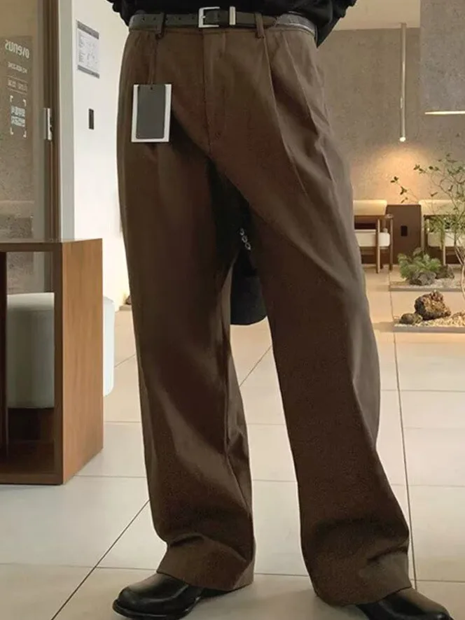 Cafe Brown Workwear Men's Loose Straight Leg Casual Pants American Retro No Ironing Seamless Comfortable Breathable Leisure S...
Cafe Brown Workwear Men's Loose Straight Leg Casual Pants American Retro No Ironing Seamless Comfortable Breathable Leisure S...