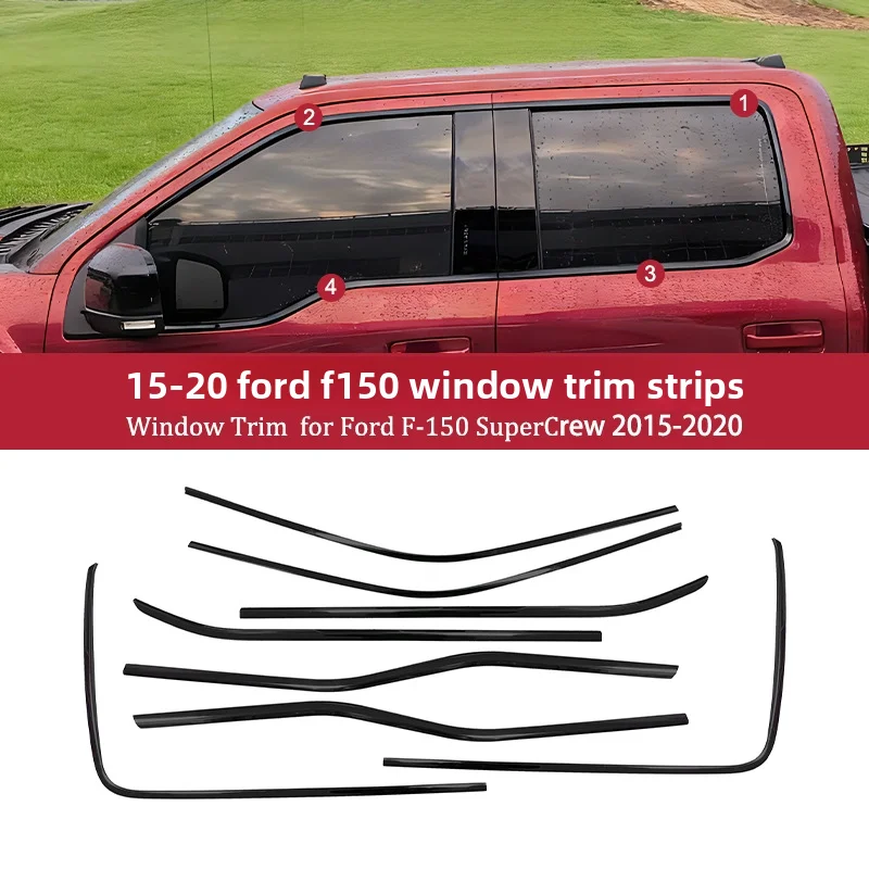 Suitable For 2015-2025 Ford F150 Window Trim Modification F350 Side Window Chrome Decoration Body Kit
Suitable For 2015-2025 Ford F150 Window Trim Modification F350 Side Window Chrome Decoration Body Kit