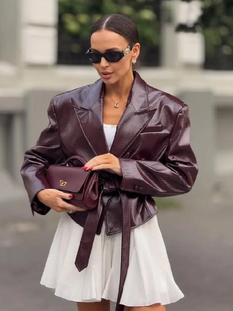 Vintage Red Leather Jacket Women Chic Slim Lapel Long Sleeve Lace Up Short Coat 2026 Spring NEW Lady High Street Y2k Outerwear
Vintage Red Leather Jacket Women Chic Slim Lapel Long Sleeve Lace Up Short Coat 2026 Spring NEW Lady High Street Y2k Outerwear