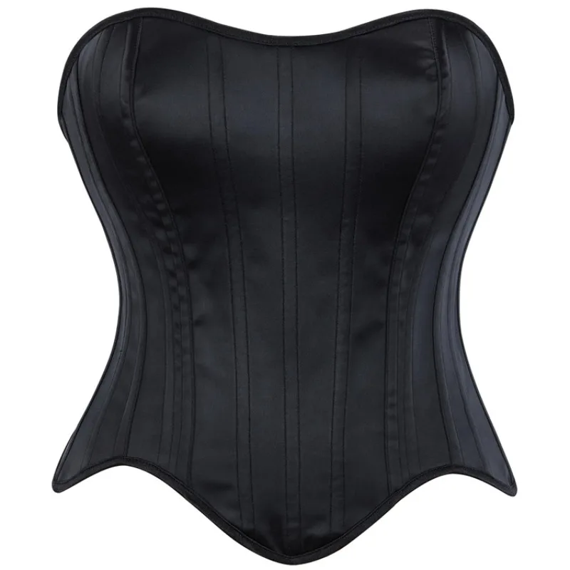 Satin Corsets and Bustiers for Women Black Strapless Waist Cinched Gothic Fishbone Corset Beauty Body Shape Plus Size Bodice
Satin Corsets and Bustiers for Women Black Strapless Waist Cinched Gothic Fishbone Corset Beauty Body Shape Plus Size Bodice