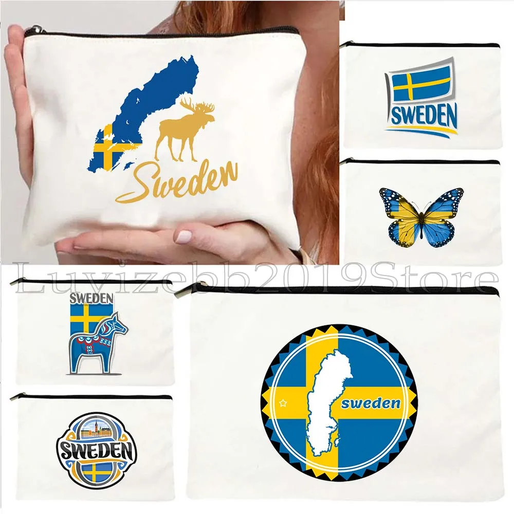 Sweden Flag Map Coat of Arms Stockholm Love Heart Swedish Gifts Canvas Cosmetic Bag Makeup Toilet Bag Pencil Case Zipper Pouch
Sweden Flag Map Coat of Arms Stockholm Love Heart Swedish Gifts Canvas Cosmetic Bag Makeup Toilet Bag Pencil Case Zipper Pouch