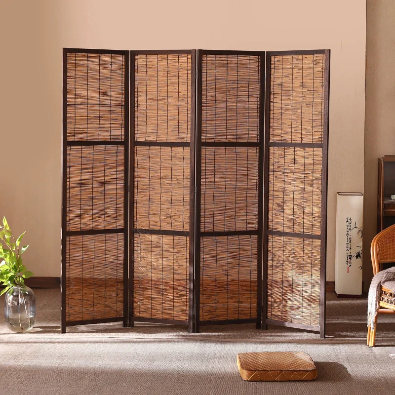 Customized Carbonized Reed Curtain Folding Screen Wooden Living Room Home Entrance Modern Hotel Simple Office Partition Screen
Customized Carbonized Reed Curtain Folding Screen Wooden Living Room Home Entrance Modern Hotel Simple Office Partition Screen