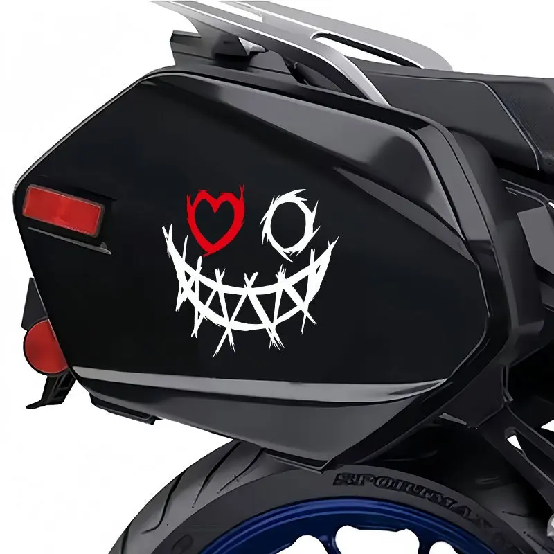 1 waterproof motorcycle sticker with smiling devil pattern for helmets, car windows and electric scooters - vinyl decal
1 waterproof motorcycle sticker with smiling devil pattern for helmets, car windows and electric scooters - vinyl decal