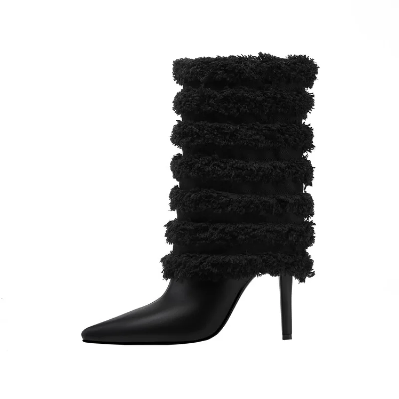 2023 Fashion Paris Night Pointed 10cm Thin Heel Ankle Boots 46 Sexy Street Fabric Patch Women's Short Boots Car Model shown Boot
2023 Fashion Paris Night Pointed 10cm Thin Heel Ankle Boots 46 Sexy Street Fabric Patch Women's Short Boots Car Model shown Boot
