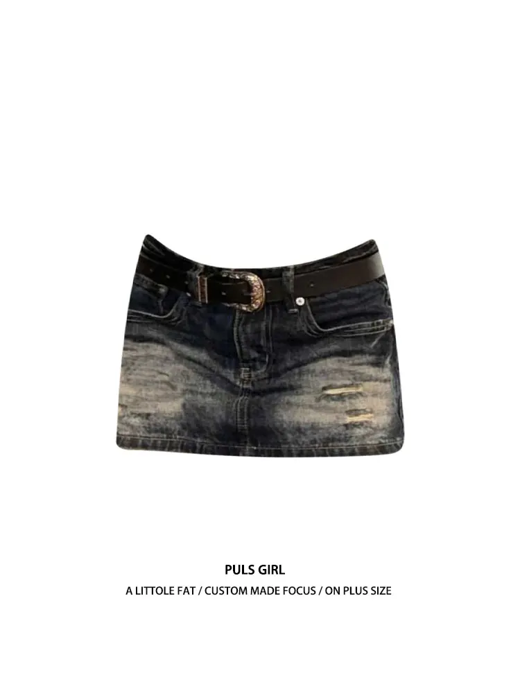 Retro American Washed Distressed Denim Skirt Women's Slim Fit A-Line Half Body Skirt Summer New Style Hot Girl Short Skirt
Retro American Washed Distressed Denim Skirt Women's Slim Fit A-Line Half Body Skirt Summer New Style Hot Girl Short Skirt