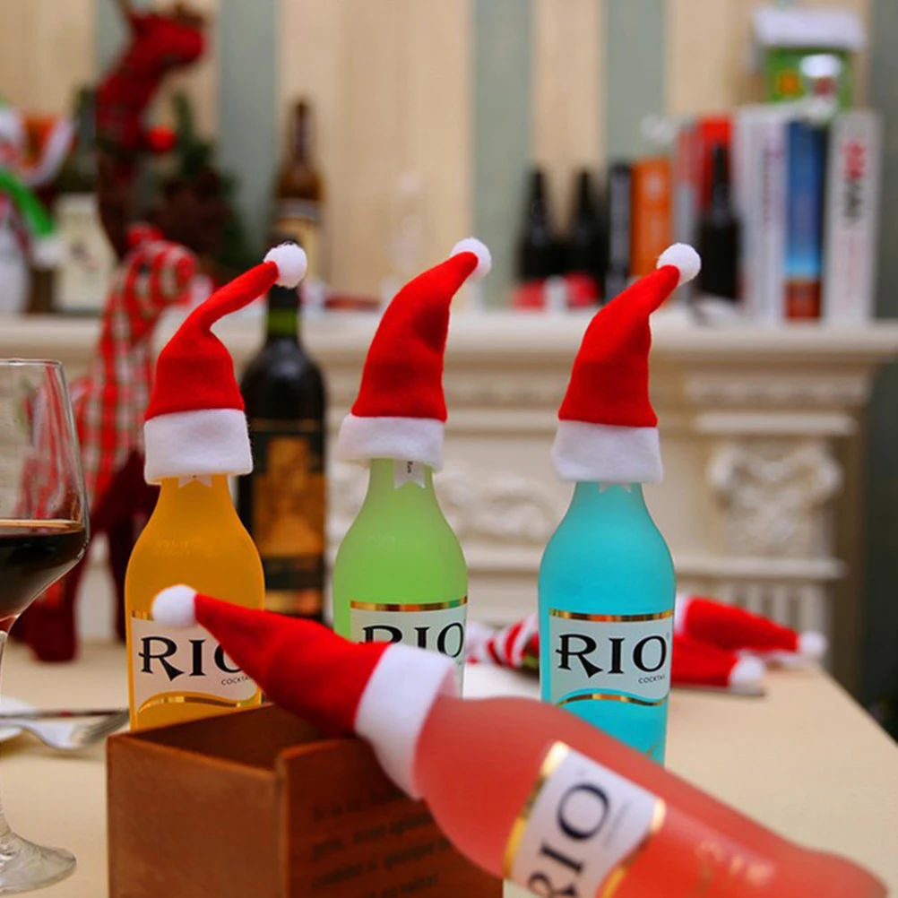 10Pcs Mini Santa Hat Wine Bottle Covers Red Flannel Fabric Party Tableware Decoration Suitable for Christmas Birthday Party
10Pcs Mini Santa Hat Wine Bottle Covers Red Flannel Fabric Party Tableware Decoration Suitable for Christmas Birthday Party