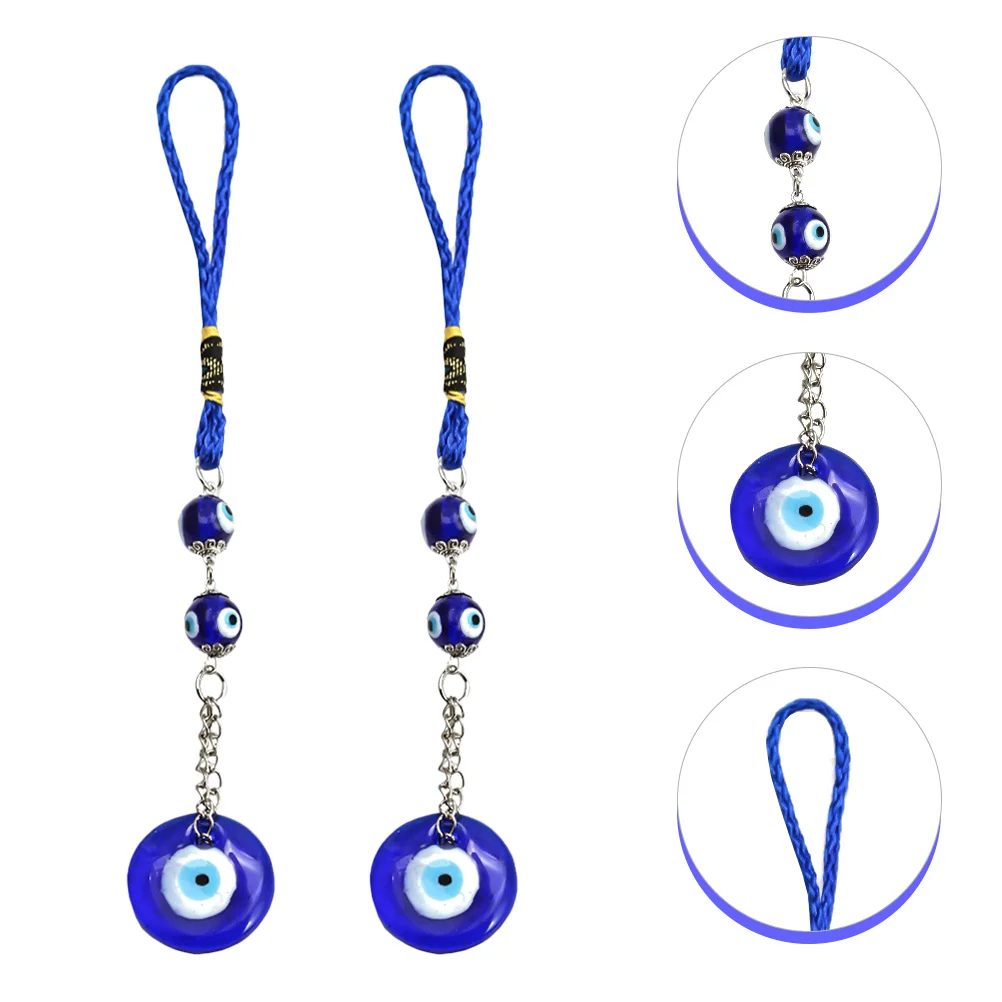 2 Pcs Key Chain Evil Eye Blue Pendant Turkish Decoration of The Lid Wall Hanging Chains Glass Car
2 Pcs Key Chain Evil Eye Blue Pendant Turkish Decoration of The Lid Wall Hanging Chains Glass Car