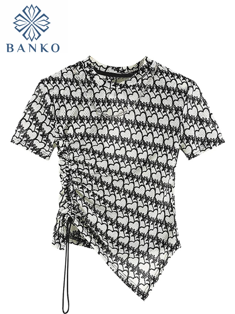 New Design Y2k Plaid T-Shirts Women Short Sleeve O-Neck Crop Top Korean Fashion Irregular Drawstring High Street Skinny Tees
New Design Y2k Plaid T-Shirts Women Short Sleeve O-Neck Crop Top Korean Fashion Irregular Drawstring High Street Skinny Tees