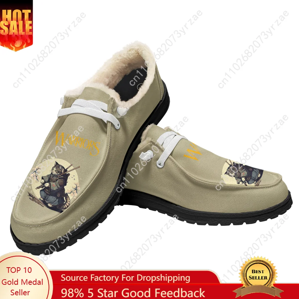 Cat Warrior Velvet Flat Shoes Mens Womens Warm Casual Shoe Indoor Outdoor Lightweight Shoes Fashion Patterns Customize Footwears
Cat Warrior Velvet Flat Shoes Mens Womens Warm Casual Shoe Indoor Outdoor Lightweight Shoes Fashion Patterns Customize Footwears