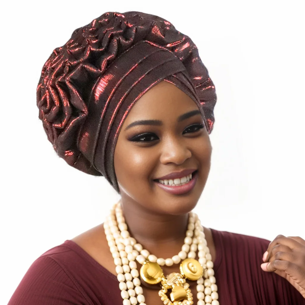 Fashion Women Ruffle African Turban Cap Lady Head Wraps Nigeria Wedding Auto Gele Headtie Party Headgear Headwear Hat Headscarf
Fashion Women Ruffle African Turban Cap Lady Head Wraps Nigeria Wedding Auto Gele Headtie Party Headgear Headwear Hat Headscarf