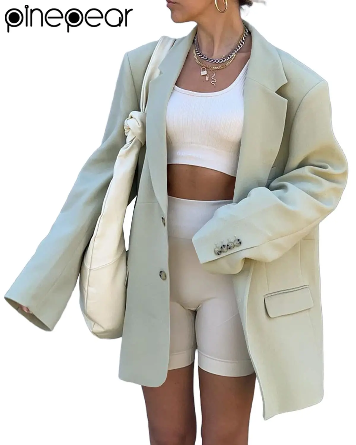 PinePear Loose Light Green Women Outerwears Buttons Blazer Coat Elegant Women's Jacket Spring 2026
PinePear Loose Light Green Women Outerwears Buttons Blazer Coat Elegant Women's Jacket Spring 2026