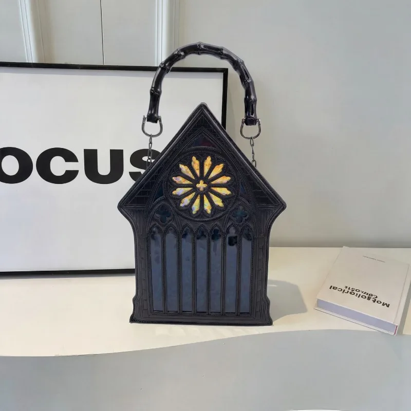 Stylish Gothic Cathedral Shaped Box Handbag Stained Glass Rose Window Top Handle Crossbody Purse Perfect for Halloween Parties
Stylish Gothic Cathedral Shaped Box Handbag Stained Glass Rose Window Top Handle Crossbody Purse Perfect for Halloween Parties