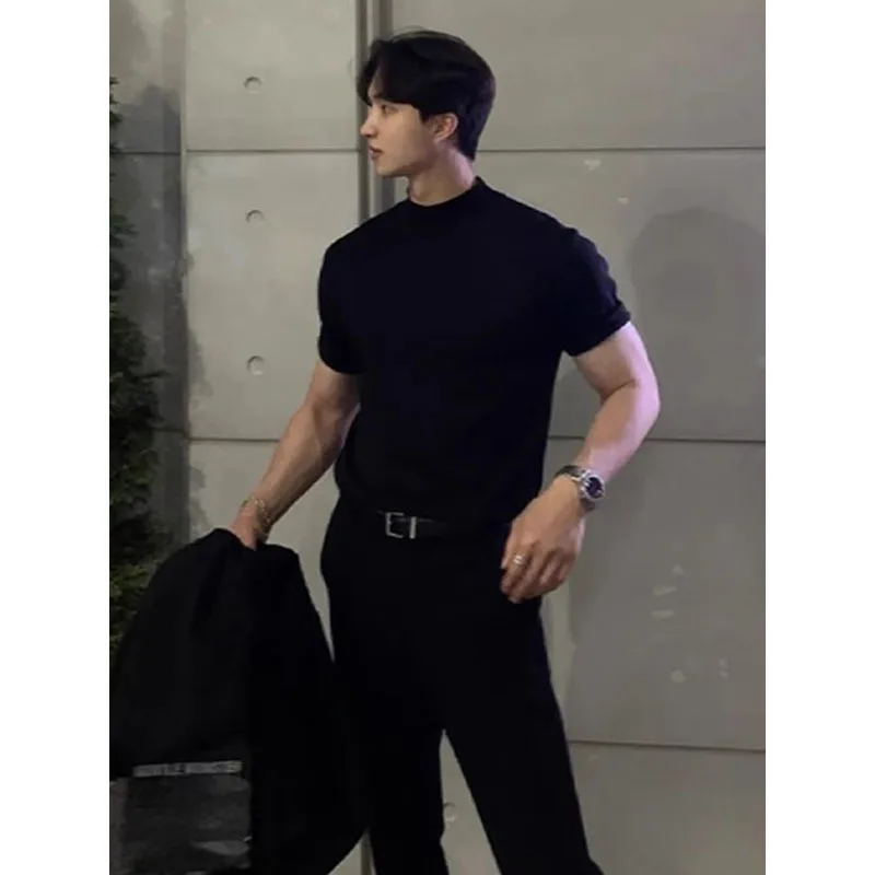 Men's Summer T-shirt Small Neckline Slim Short Sleeves Muscle-looking Suit Inner Wear Foreign Trade Cross-border Wholesale
Men's Summer T-shirt Small Neckline Slim Short Sleeves Muscle-looking Suit Inner Wear Foreign Trade Cross-border Wholesale
