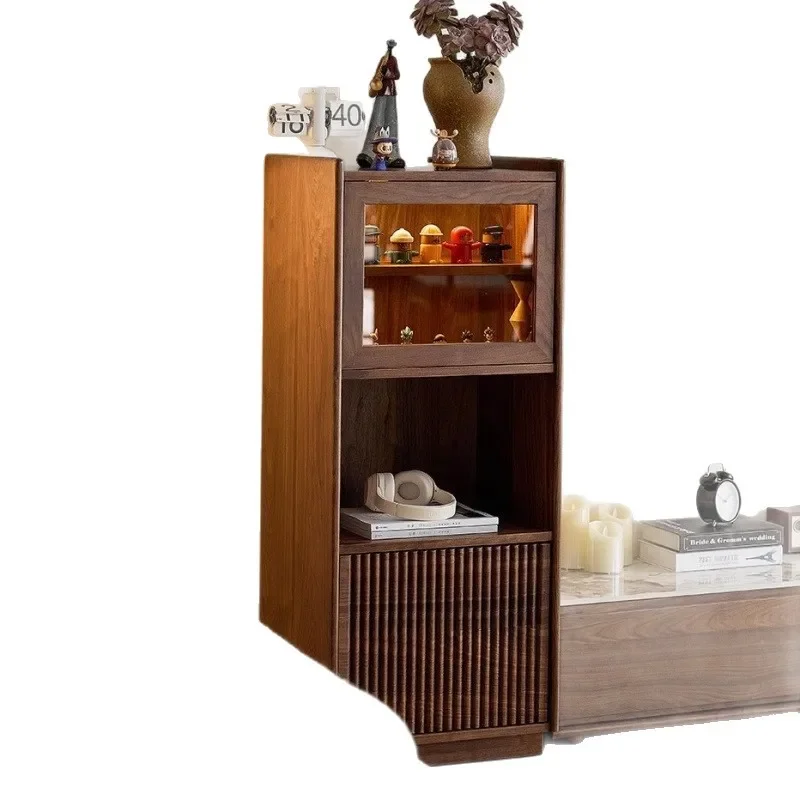 walnut color solid wood side cabinet, ancient side storage locker in the living room
walnut color solid wood side cabinet, ancient side storage locker in the living room