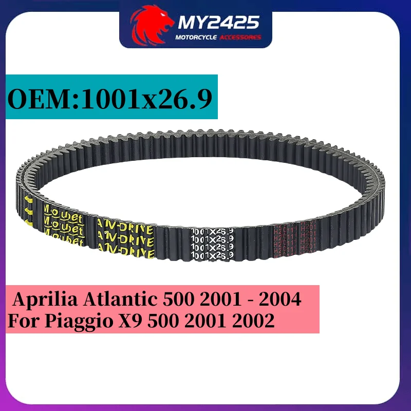 Drive Belt For Aprilia Atlantic 500 2001 2002 2003 2004 / For Piaggio X9 500 2001 2002 OEM:1001x26.9
Drive Belt For Aprilia Atlantic 500 2001 2002 2003 2004 / For Piaggio X9 500 2001 2002 OEM:1001x26.9