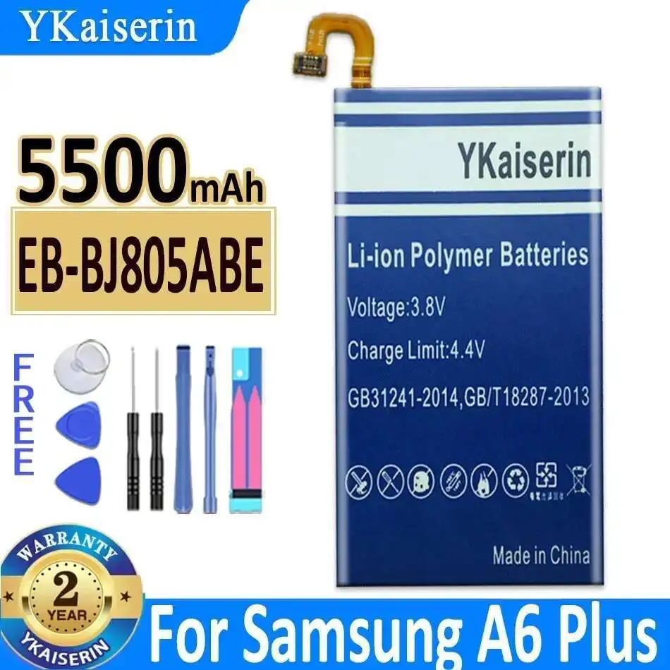 Mobile Phone Battery EB-BJ805ABE 5500mAh For Samsung Galaxy A6 Plus A6+ SM-A605F A605G A6050 A605K A605FN A605GN
Mobile Phone Battery EB-BJ805ABE 5500mAh For Samsung Galaxy A6 Plus A6+ SM-A605F A605G A6050 A605K A605FN A605GN