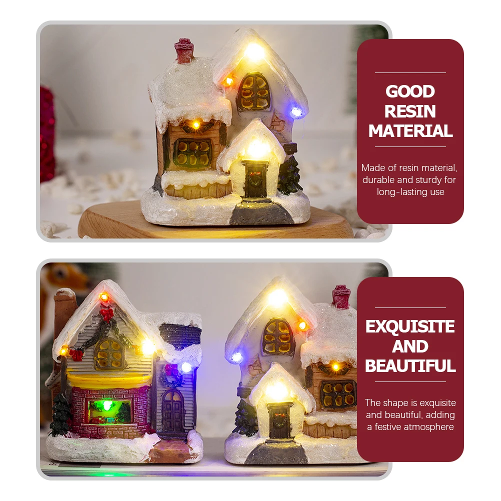 Glowing Resin House Light up Figurine Miniature Village Christmas Table Decor Gift nament Festive DIY Decoration
Glowing Resin House Light up Figurine Miniature Village Christmas Table Decor Gift nament Festive DIY Decoration